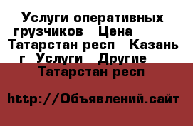 Услуги оперативных грузчиков › Цена ­ 250 - Татарстан респ., Казань г. Услуги » Другие   . Татарстан респ.